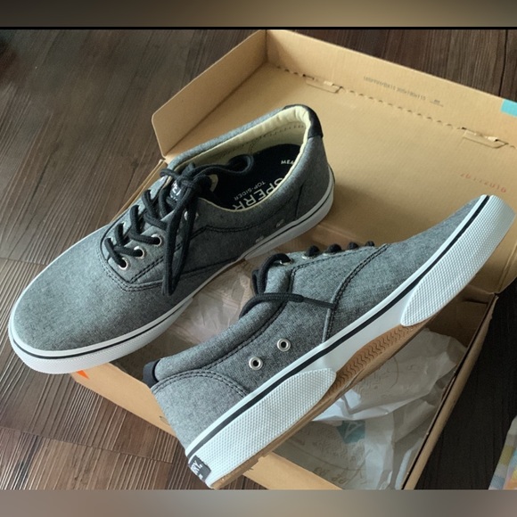 NIB Mens Sperry Shoes Halyard CVO Chambray Blk 8M $Firm price$ - Picture 5 of 6